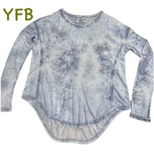 YOUNG FABULOUS & BROKE Tunic Shirt ~ Blue Tie Dye YFB